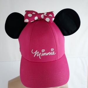 Disney Minnie Mouse polka dotted cap pink adjustab